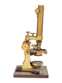 An English Brass Binocular Microscope