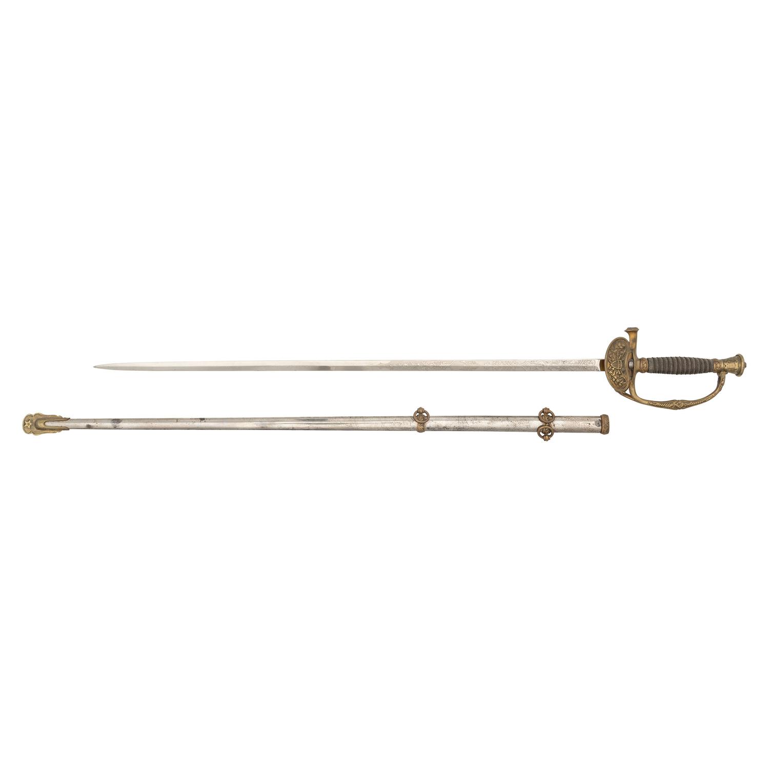 US Model 1860 Staff & Field Officers Sword Retailed by Pettibone of Cincinnati