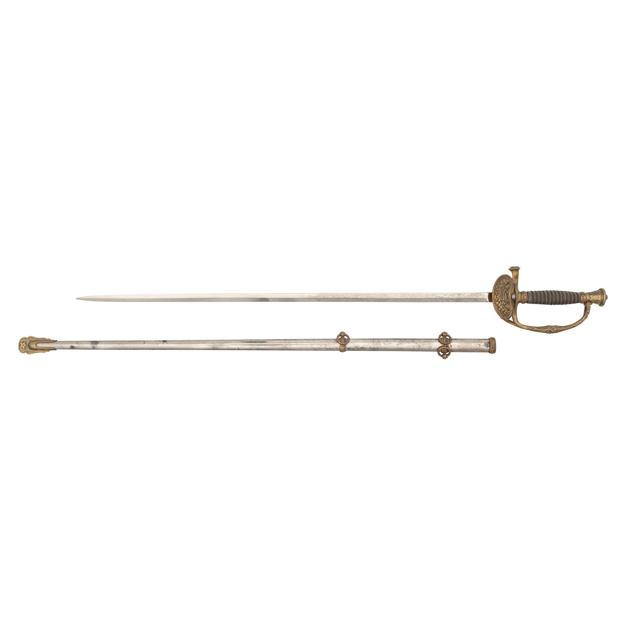 US Model 1860 Staff & Field Officers Sword Retailed by Pettibone of Cincinnati