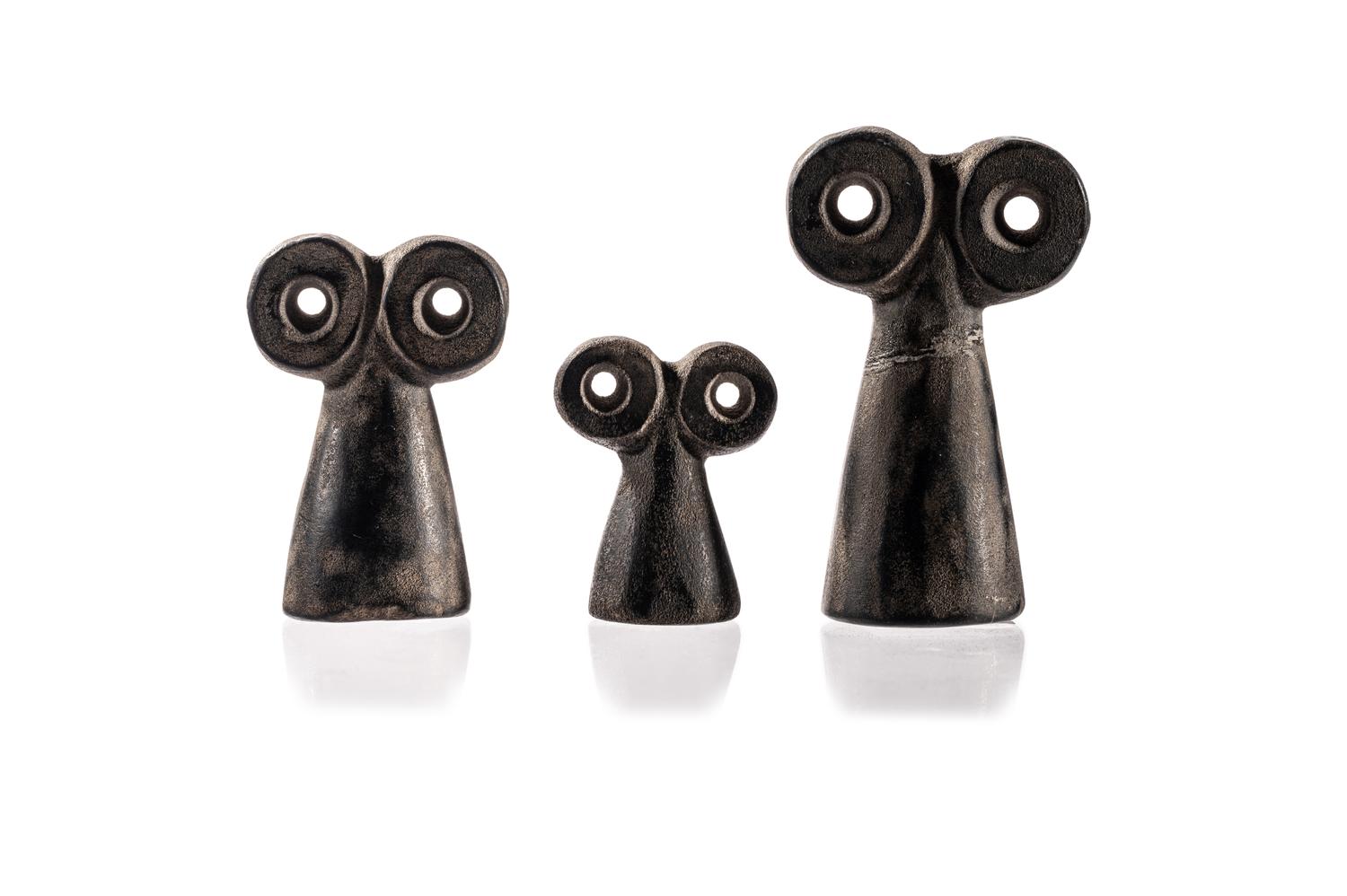 Three Syrian Stone Spectacle Idols