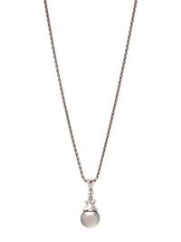 MIKIMOTO, CULTURED TAHITIAN PEARL AND DIAMOND PENDANT
