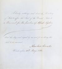 (LINCOLN, ABRAHAM) ARNOLD, ISAAC. The Life of Abraham Lincoln. Chicago, 1885. 2 vols., with over 100 autographed items.