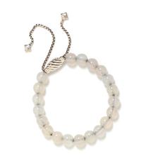 DAVID YURMAN, STERLING SILVER AND WHITE HARDSTONE 'SPIRITUAL' BEAD BRACELET