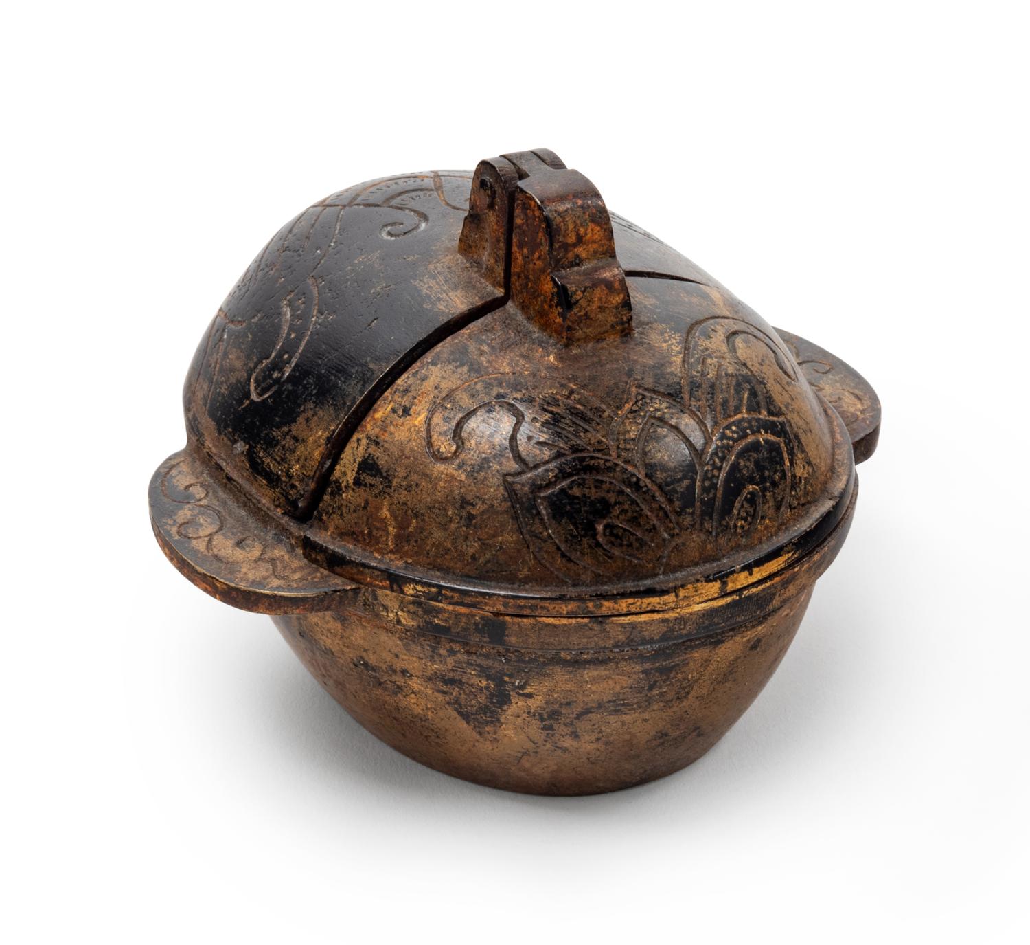 A Japanese Gilt Bronze Candle Holder