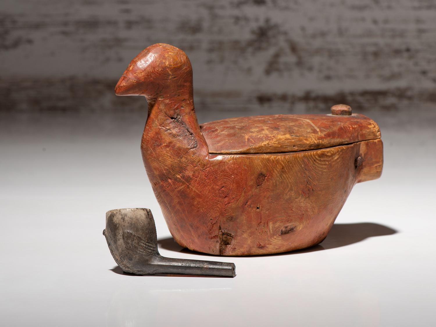 Iñupiat Carved Wood Container