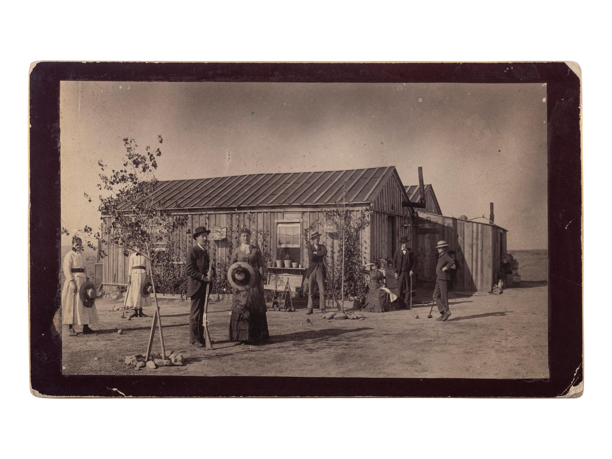 [WESTERN AMERICANA]. 2 photographs, incl. street view of the Wells Fargo Office in Ventura, CA.