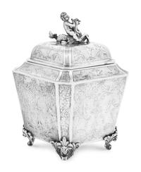 An Italian Silver Tea Caddy