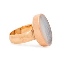 ROSE GOLD AND CHALCEDONY INTAGLIO RING