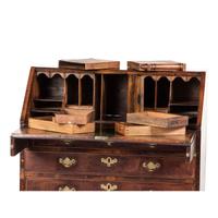 A George II Walnut Slant-Front Bureau