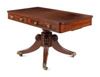 A William IV "Plum Pudding" Mahogany Sofa Table