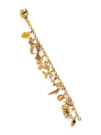 YELLOW GOLD CHARM BRACELET