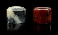 Two Archer's Rings Diameter of first 1 7/8 inches.