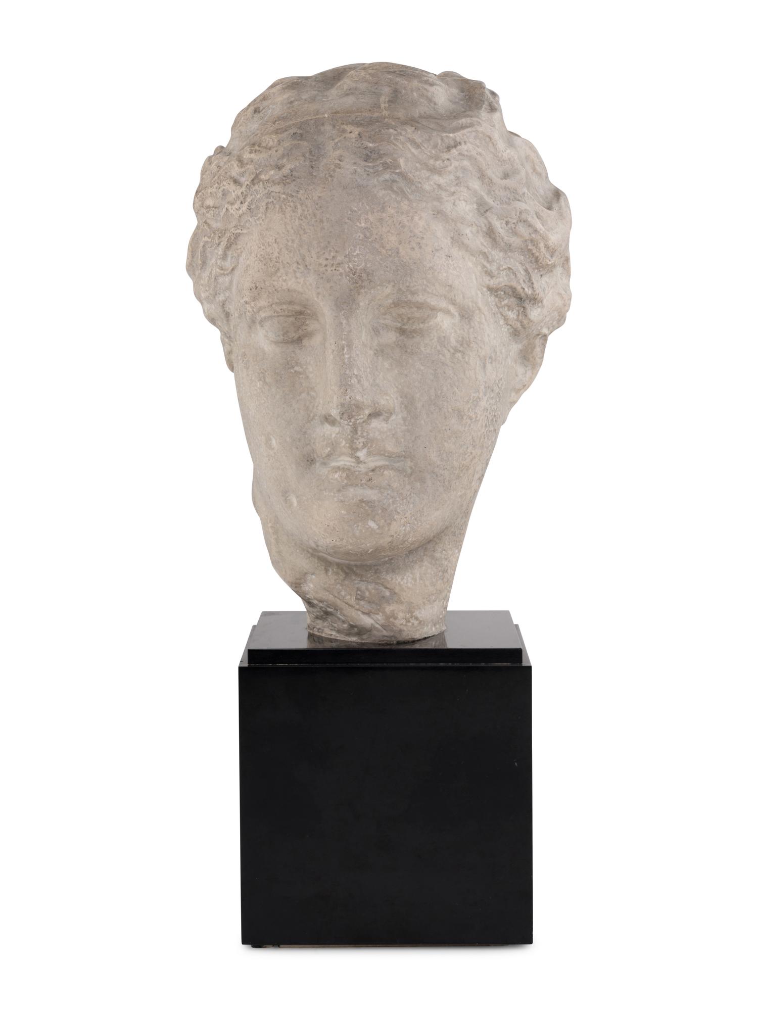 A Continental Plaster Bust of Hygenia