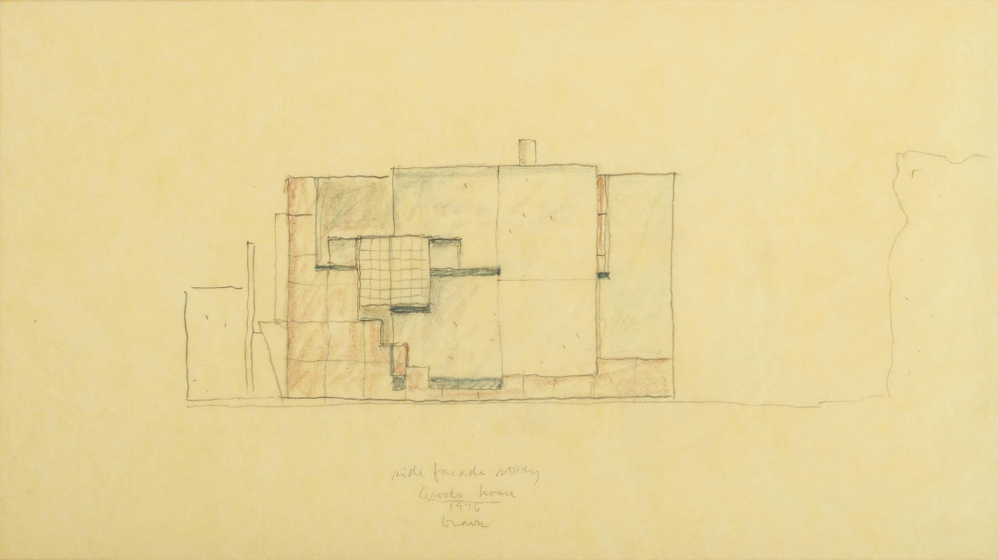 Group of 8 Architectural Drawings from The Crooks' House, 1976