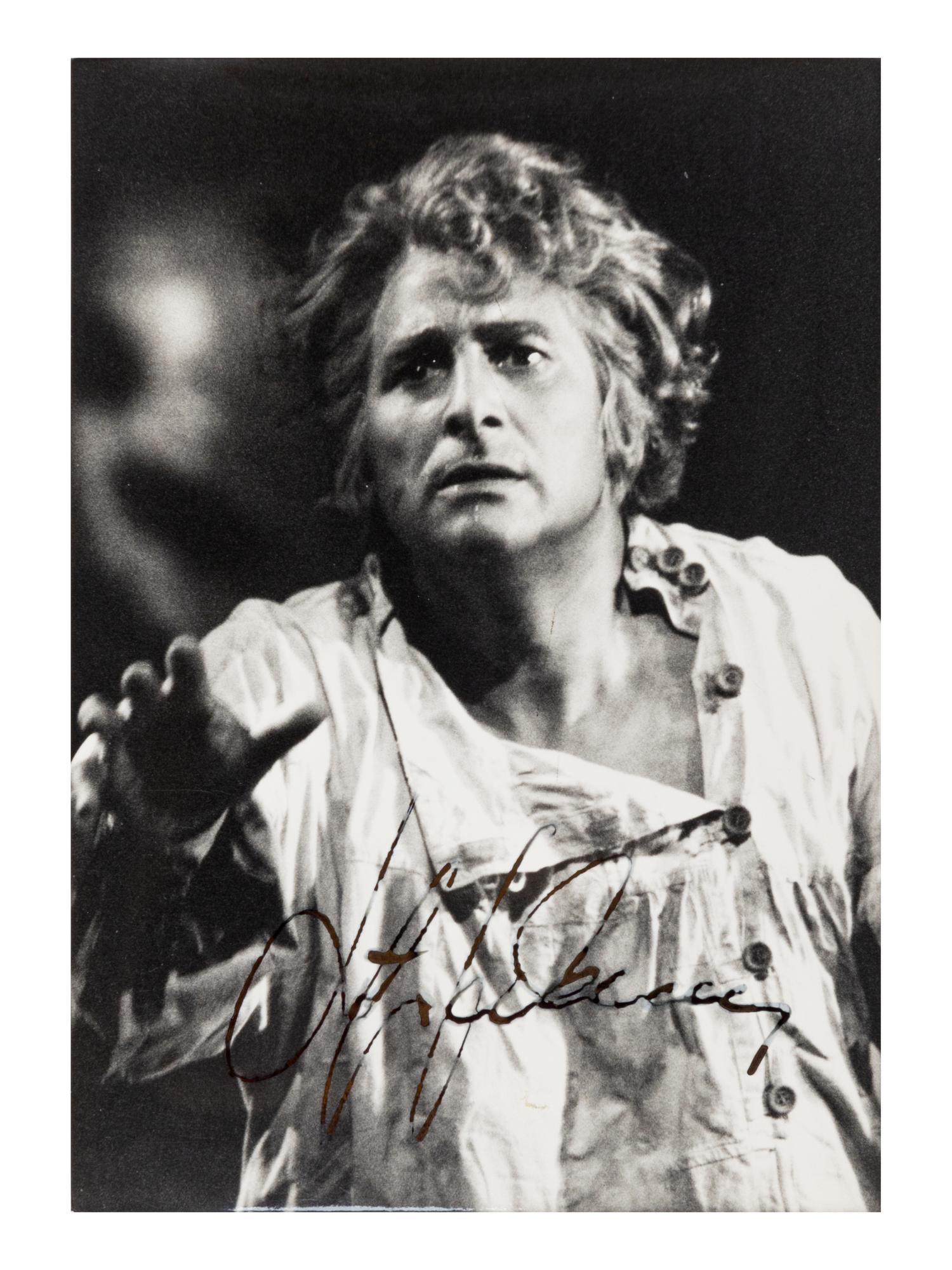 [20TH-CENTURY OPERA SINGERS]. A group of 6 signed photographs or photographic prints of opera singers from the 1970s-1990s, comprising images of: