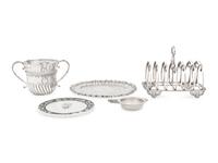 A Group of Five English Silver Articles