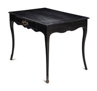 A Régence Gilt Bronze Mounted Ebonized Writing Table