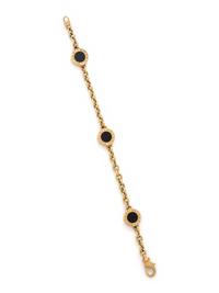 BVLGARI, YELLOW GOLD AND ONYX 'BVLGARI-BVLGARI' BRACELET