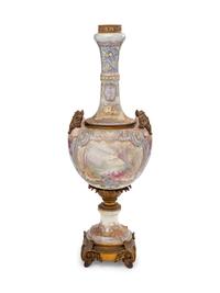 A Sèvres Style Gilt Bronze Mounted Painted Porcelain Vase