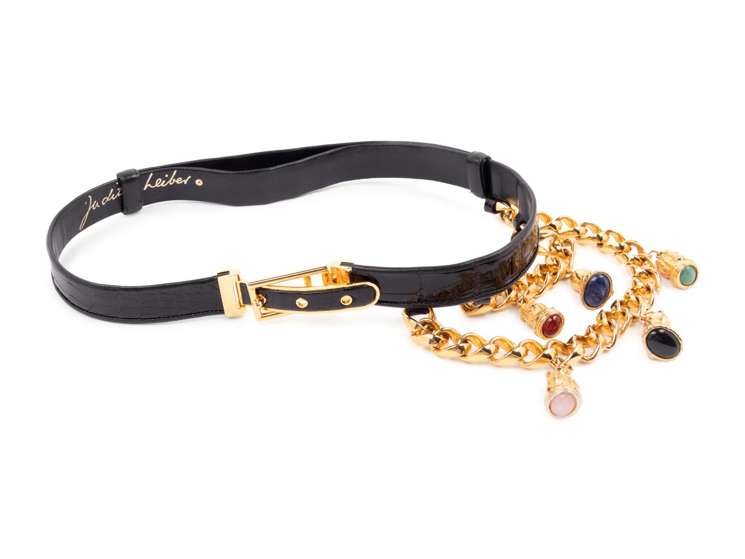 Five Designer Belts: Two Chanel, Two Kieselstein-Cord, One Judith Leiber