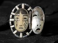 Sterling Silver Maskette Ring