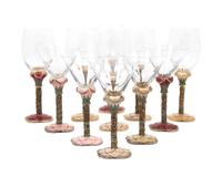 A Set of Eleven Two-Saints Enameled Stems Height of tallest 8 1/2 inches. — SECOND HALF 20TH CENTURY