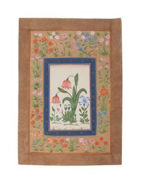 A Collection of Seven Indian Mughal Miniatures Height of largest 13 x width 9 inches.