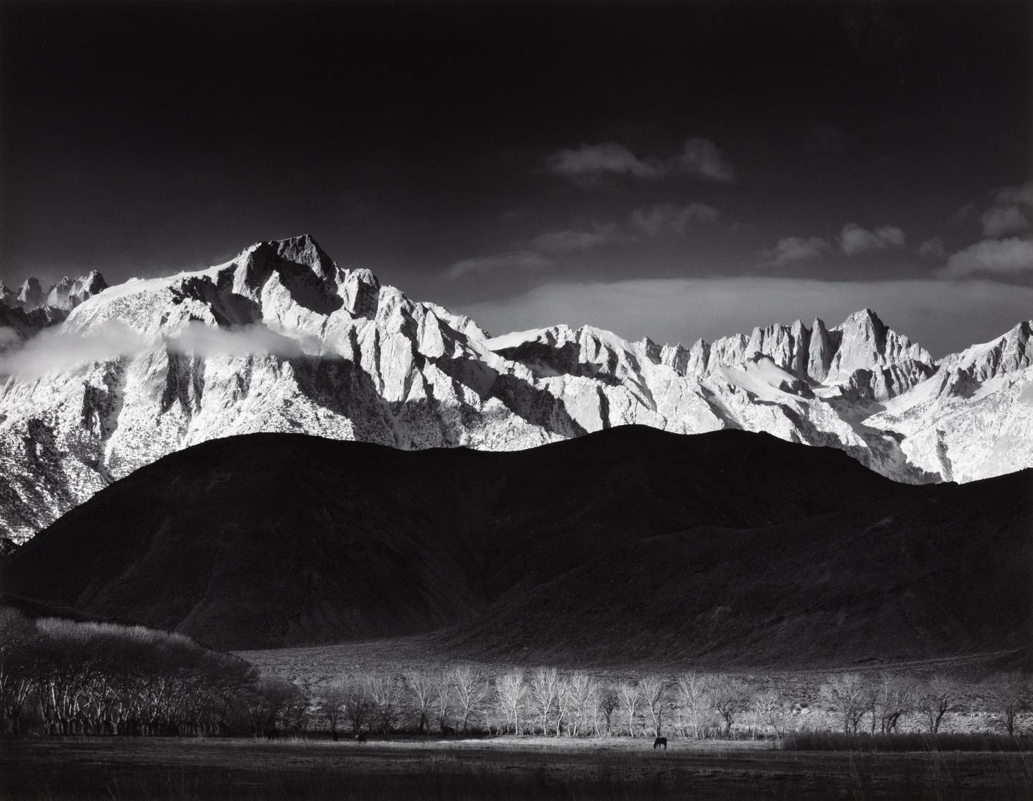 Ansel Adams (1902-1984) Winter Sunrise, Sierra Nevada from Lone Pine, California, 1944