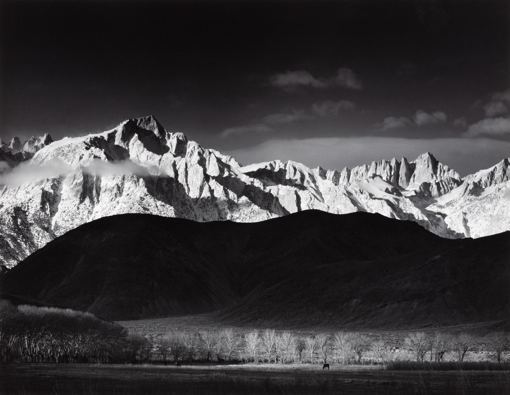 Ansel Adams (1902-1984) Winter Sunrise, Sierra Nevada from Lone Pine, California, 1944