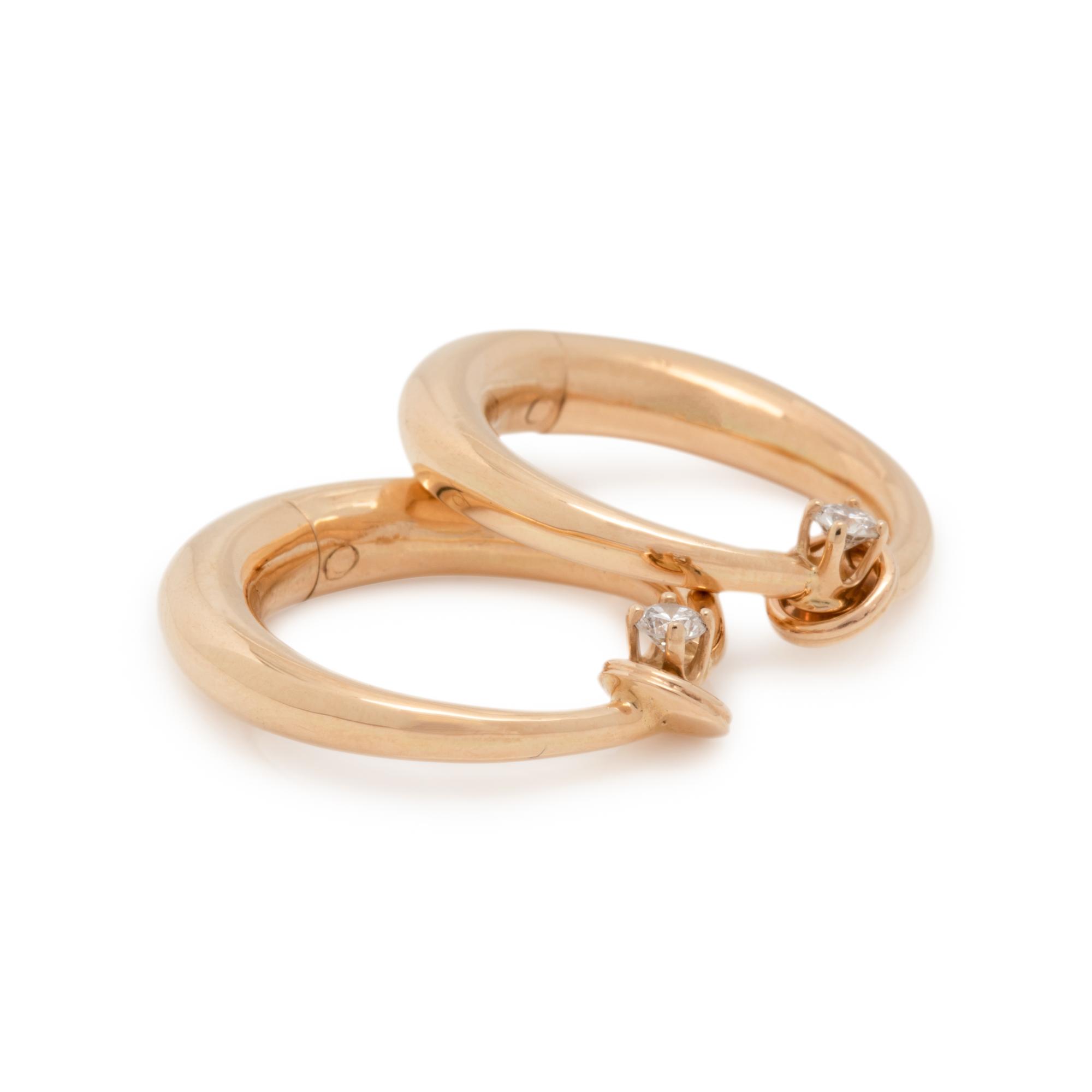 YELLOW GOLD AND DIAMOND EARCLIPS