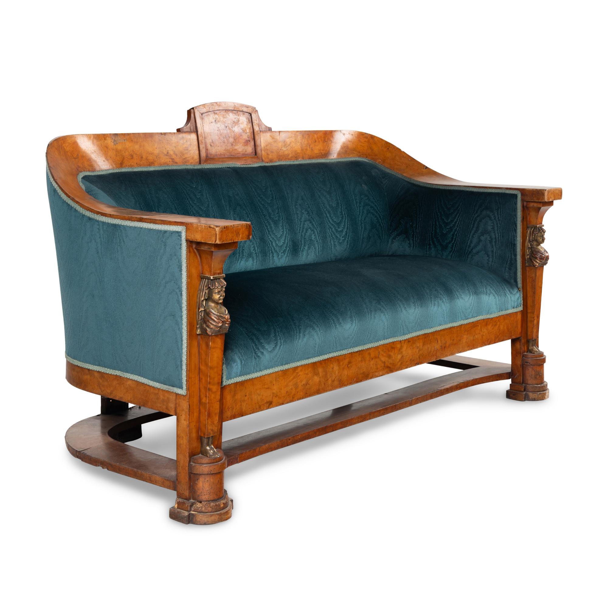 A South German or Austrian Neoclassical Birch Settee