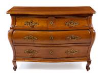 A French Provincial Fruitwood Commode Height 33 x width 47 x depth 25 3/4 inches. — LATE 19TH/EARLY 20TH CENTURY