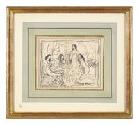 Three Nudes in Landscape , circa 1912-15