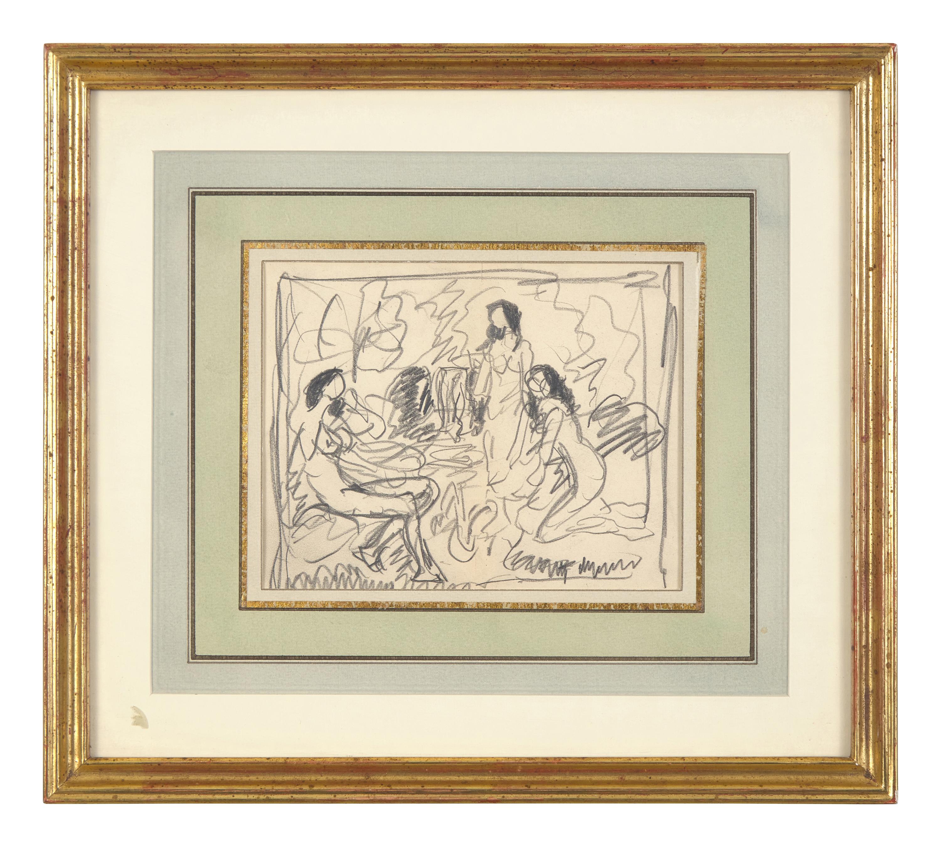 Three Nudes in Landscape , circa 1912-15