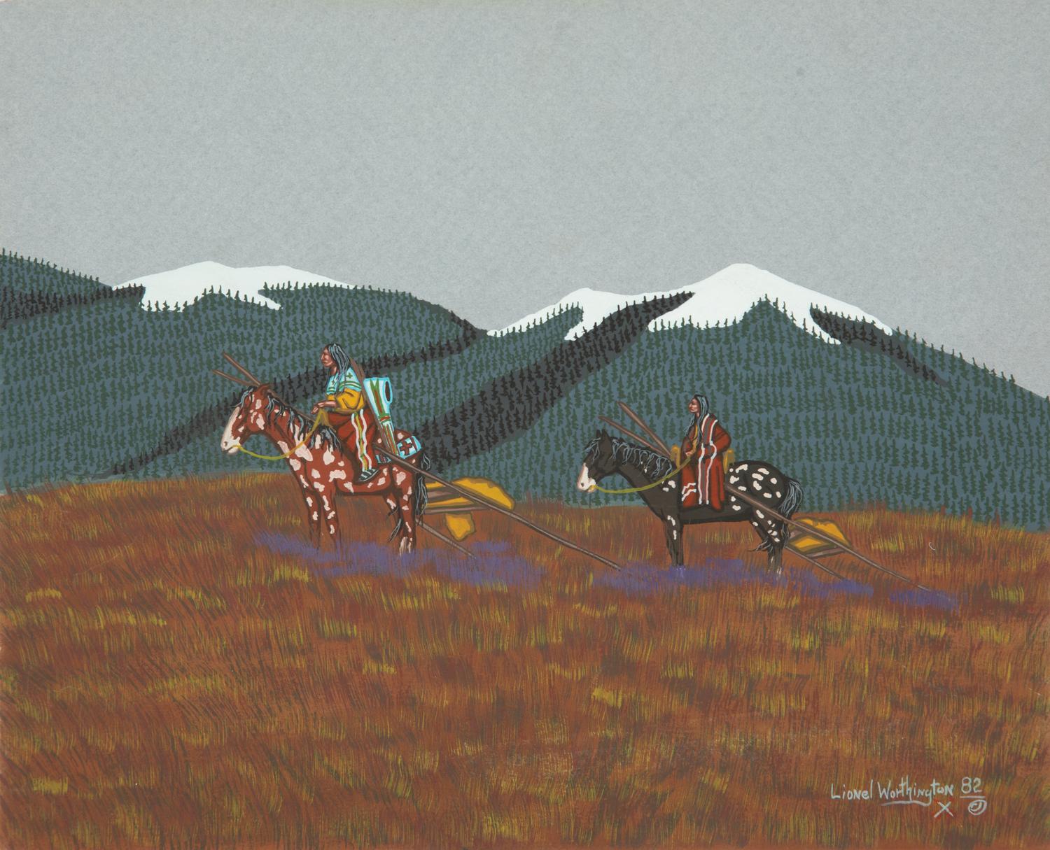 Six Works: To Catch a Pony, Warrior, Selecting Camp Site, Moving On, Winter Traveler and War Leader