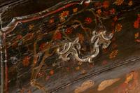 A Louis XV Gilt Bronze Mounted Painted Marble-Top Commode