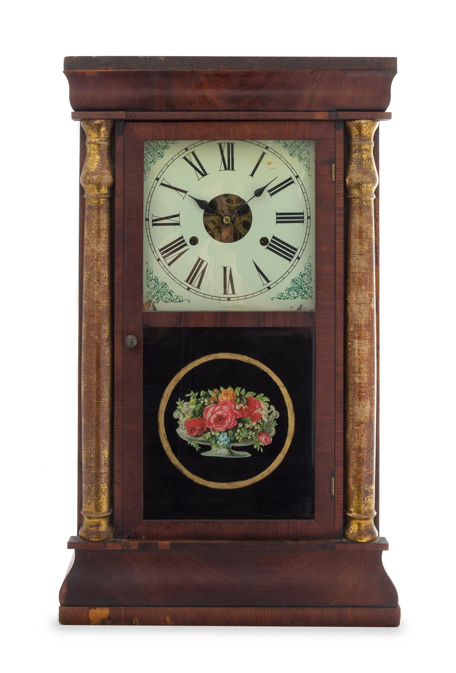 An American Mahogany Shelf Clock Height 25 inches. — SETH THOMAS, PLYMOUTH HOLLOW, CONNECTICUT, CIRCA 1860
