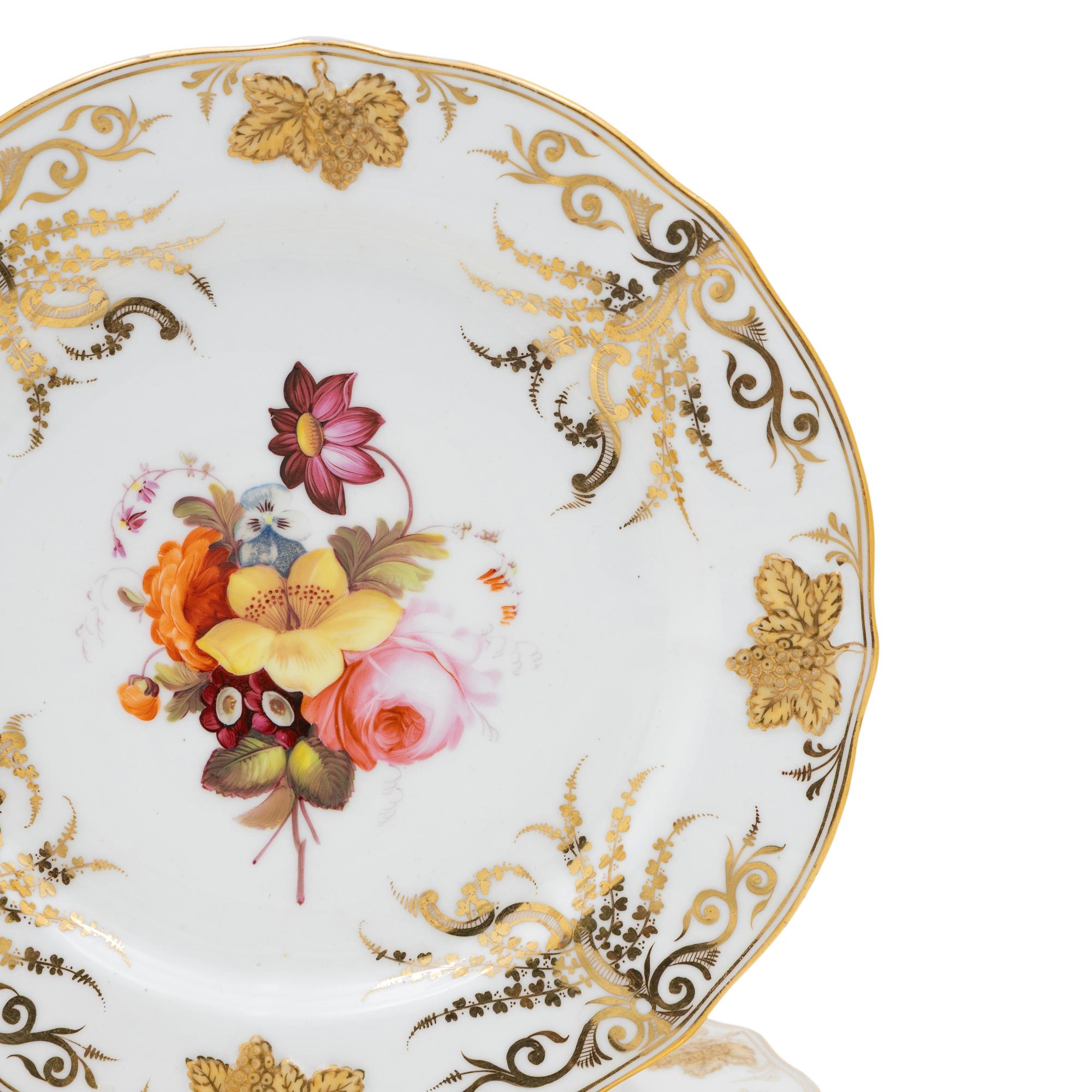 A Set of Six Coalport Porcelain Dessert Plates