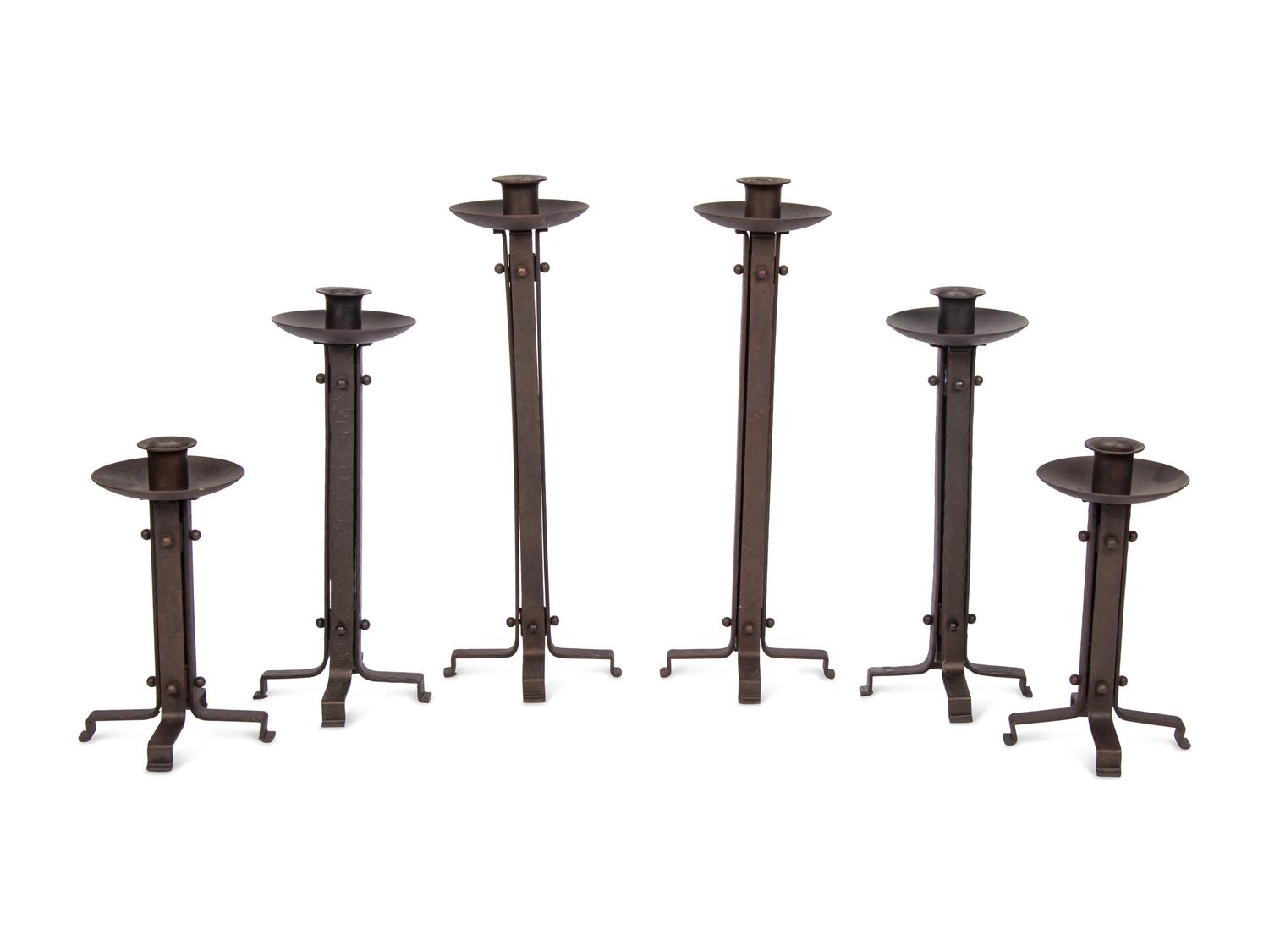 A Set of Six Candlesticks
