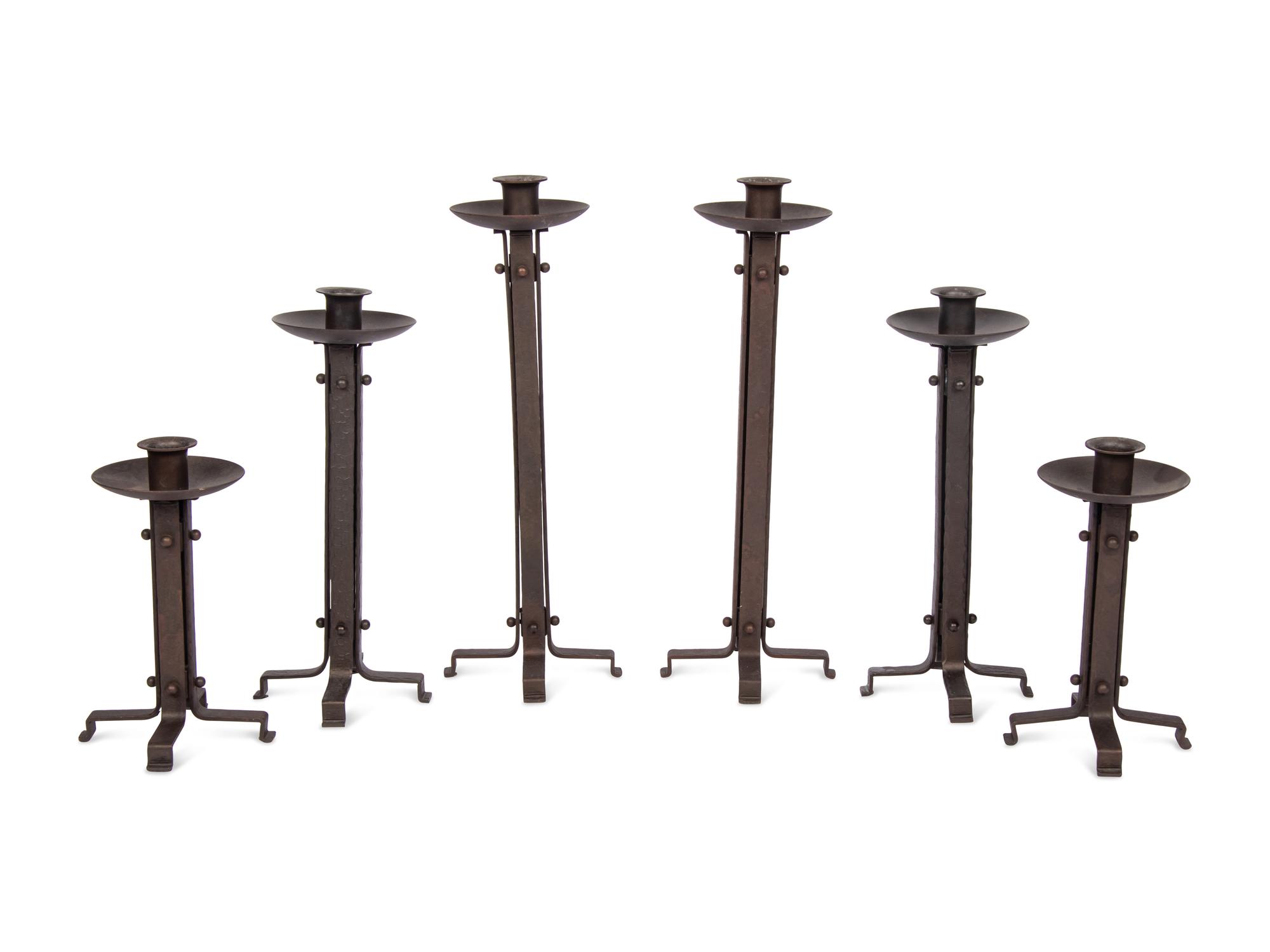 A Set of Six Candlesticks