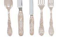 A Tiffany and Co. Silver Chrysanthemum Flatware Service