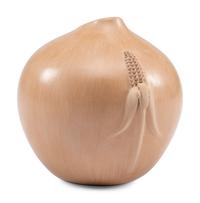 Buff Pottery Jar, with Corn Relief