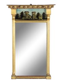 A Classical Giltwood and Eglomise Mirror