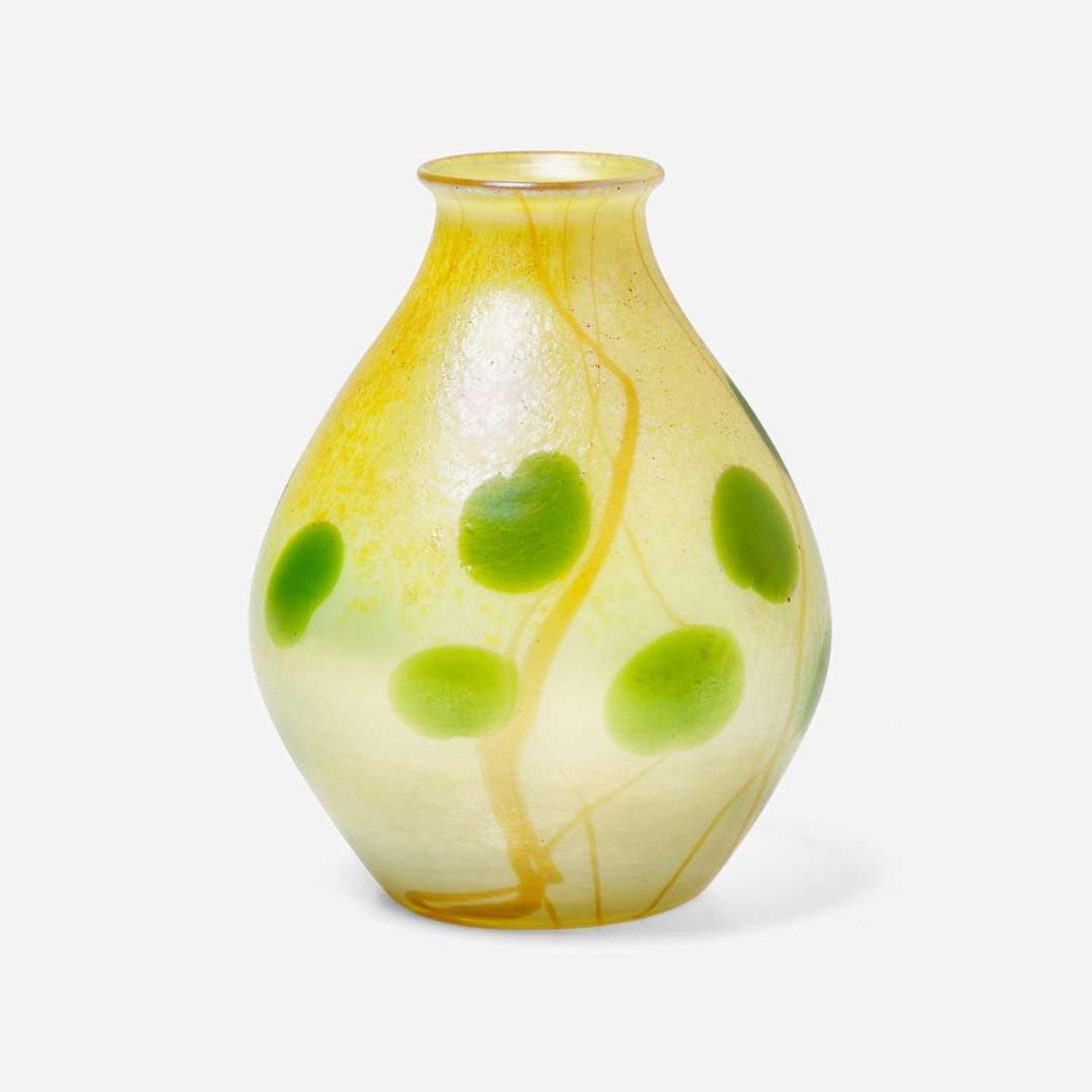 Tiffany Studios (American, active 1878-1932) A Favrile "Leaf and Vine" Cabinet Vase, USA, early 20th century