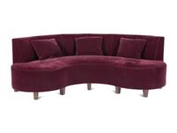 A Custom Magenta Velvet Banquette