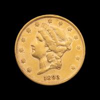An 1893-S Liberty Head $20 Gold Coin