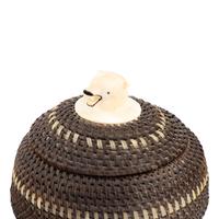 Baleen Basket, with Polar Bear Finial