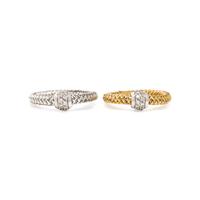 Roberto Coin, Pair of Diamond and Gold Flexible Rings