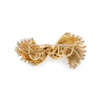 YELLOW GOLD AND DIAMOND CONVERTIBLE DRESS CLIPS