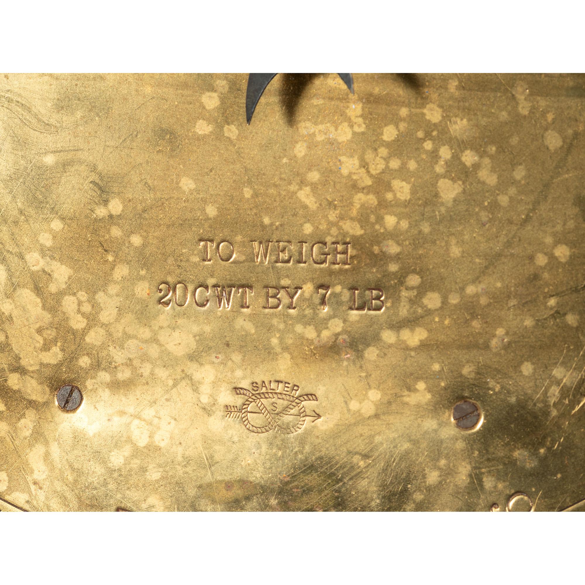 An English Engraved Salter Spring Balance Brass Scale